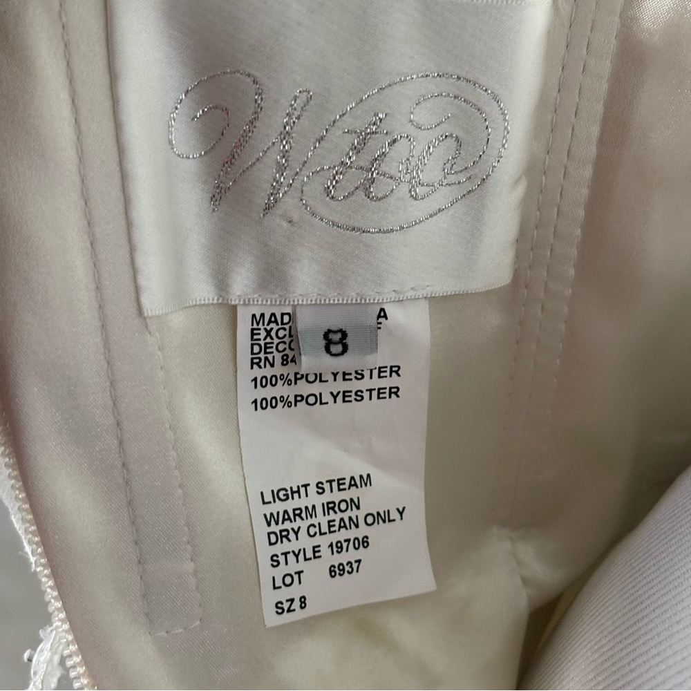 WTOO 19706 Curvalicious Ivory Oyster Lace Sweetheart Wedding Dress Size 8 NWT - Picture 11 of 14